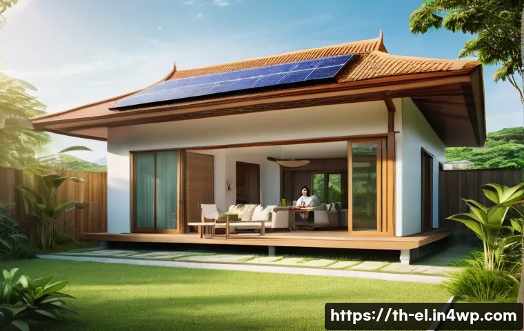 지식생태계에서의 연구개발 동향 - **A modern Thai family enjoying a sustainable home.**
    A bright, sunny image depicting a contempo...