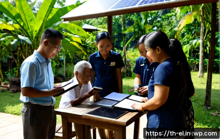 Home 17 지식생태계의 지속 가능한 발전 - Photorealistic sustainable knowledge ecosystem in Thailand, diverse Thai students, teachers, and an ...